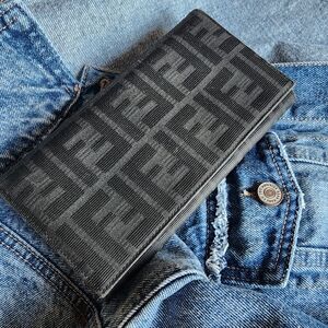 Authentic Fendi Black Monogram Wallet